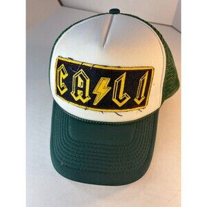 Cali "Cali Good Life" Green and White Adjustable Trucker Hat